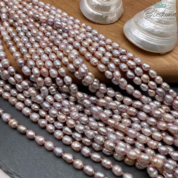 Жемчуг рис фиолетовый 5,5-6 мм