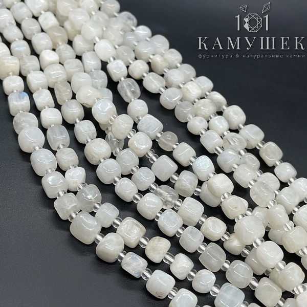 Лунный камень фриформ куб 6-6,5мм