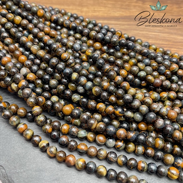 Соколиный глаз шар №1 6 мм