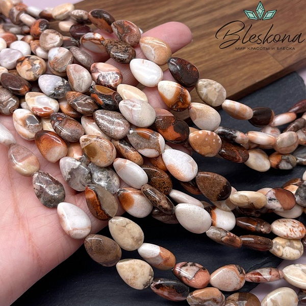 Агат капля 15*10 мм