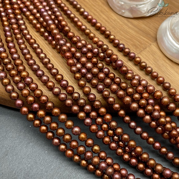 Жемчуг шар шоколадный 5 мм