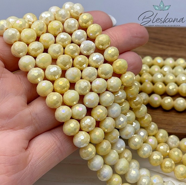 Стекло Lux желтое огранка  8 мм