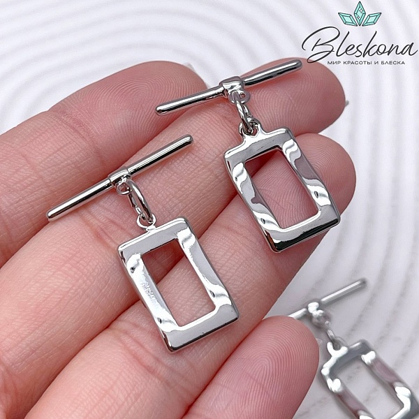 20*11,4 мм Цвет серебро, Замок Тогл Прямоугольник