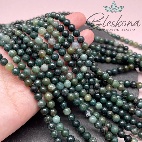 Агат моховой 6,5 мм