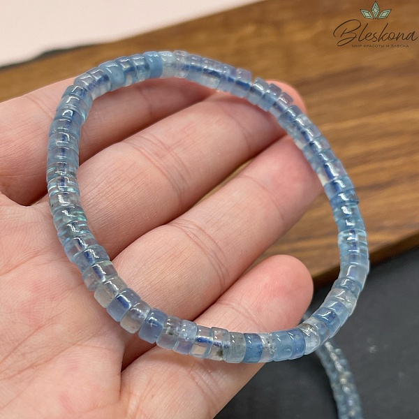 Аквамарин рондель 5 мм сет 18 см