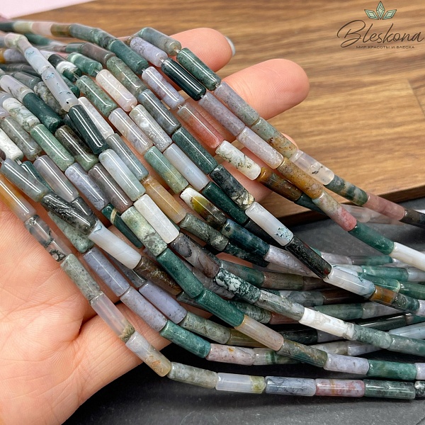 Агат индийский трубочки 13*4 мм