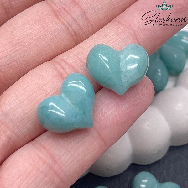 Бусина Сердце Амазонит 16*12 мм штучно