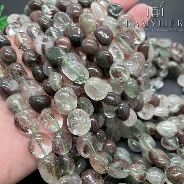 Агат Моховой галтовка (6-10)*(6-8) мм