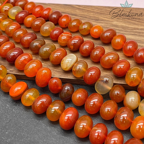 Агат галтовка 12*16 мм 