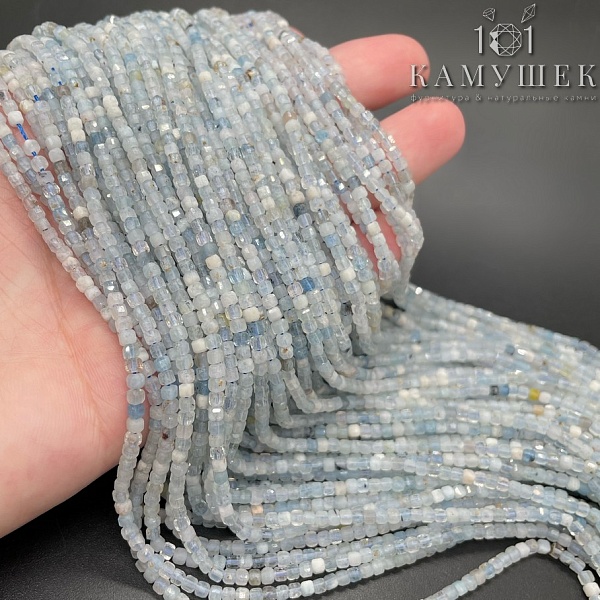 Аквамарин куб 2*2 мм