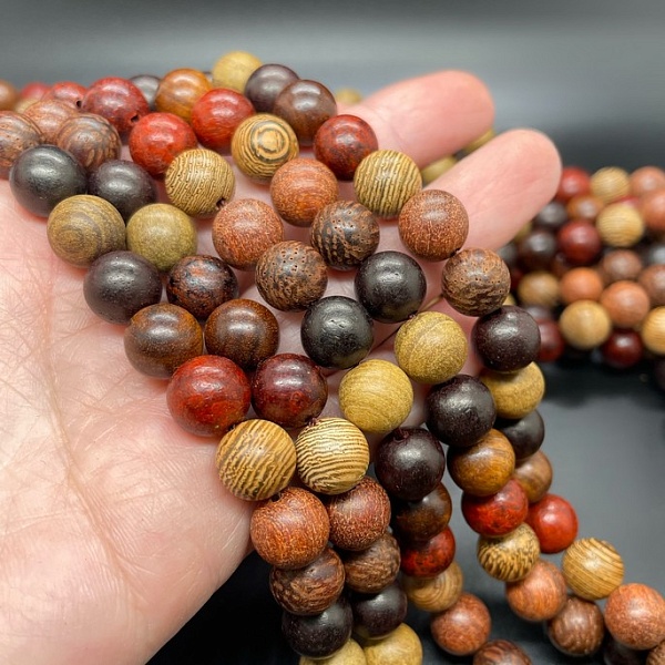 10 мм, Деревянные бусины микс №1
