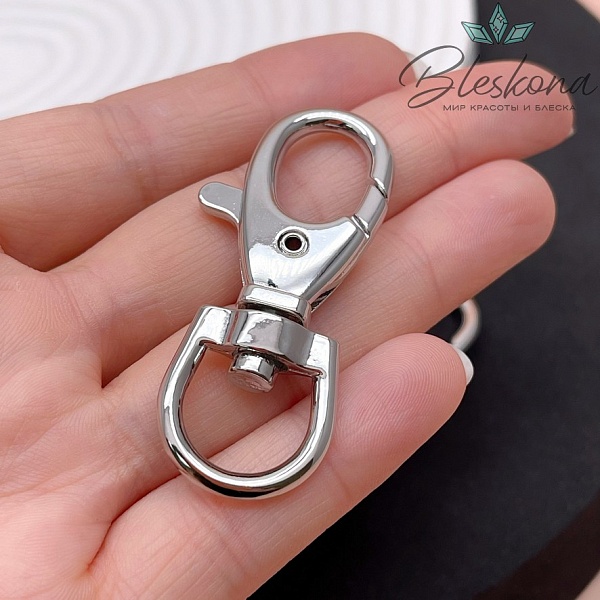 18*53 мм Цвет серебро, Замок-карабин 