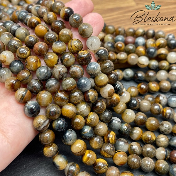 Микс Тигровый,Соколиный глаз 8,5 мм AB