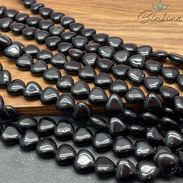 Сердце Обсидиан черный 10*10*5 мм