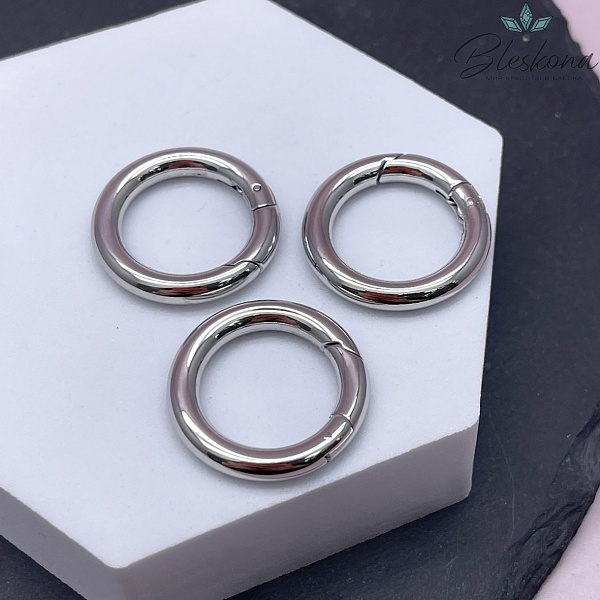 24 мм Цвет серебро, Замок кольцо 