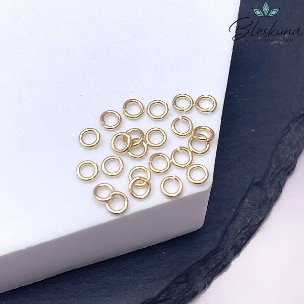 4*0,8 мм Цвет золото, Колечки уп. 1 гр. 