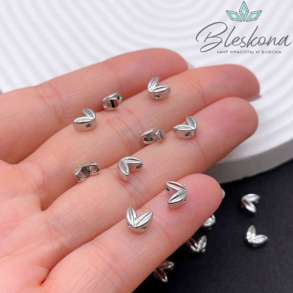 5*6 мм Цвет серебро, Разделитель на 2 ряда