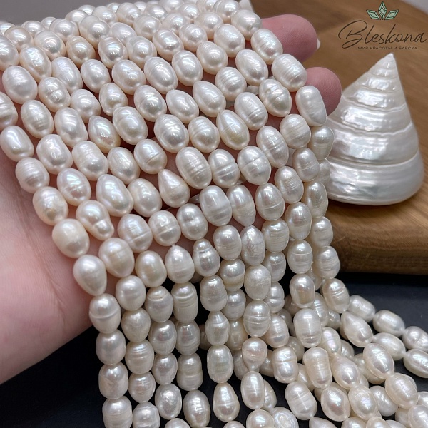 Жемчуг рис белый 7-7,5 мм 