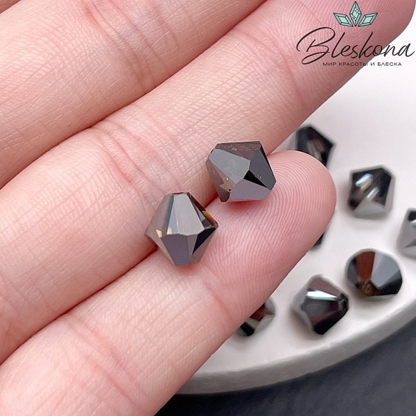 5328 Xilion Bicone 8 mm Crystal Silver Night уп. 5шт