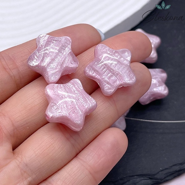 18*20 мм Бусина зефирная звезда  розовое