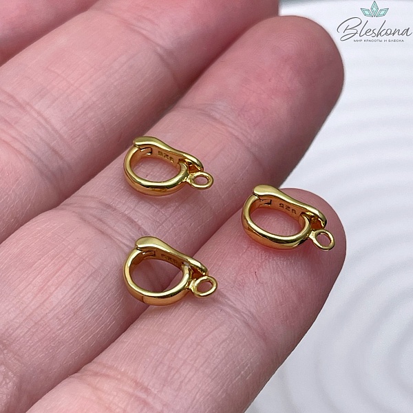 1,7*10 мм Цвет золото, Бейл съемный мини овал Люкс