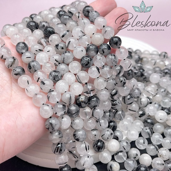 Кварц Рутиловый Турмалиновый №2 8,5 мм