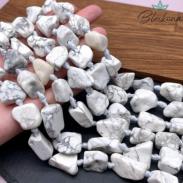 Магнезит (Говлит) куски шлифованные (15-21)*(13-18) мм