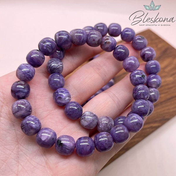 Чароит бочата №1 9*9,5 мм сет 19 см