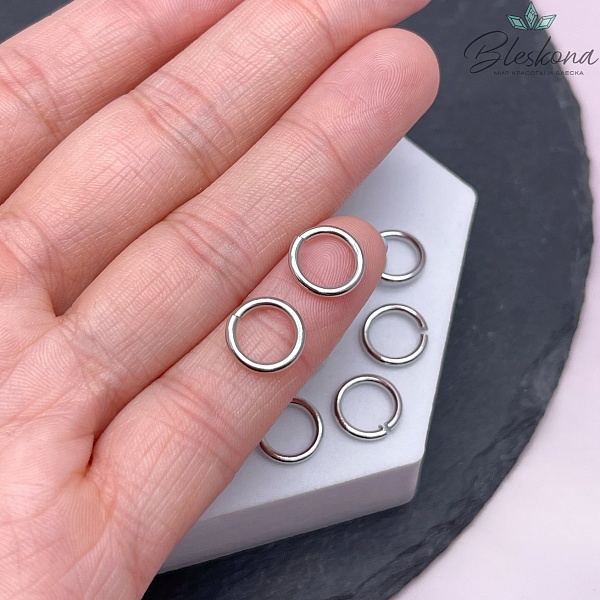 10*1,4 мм Цвет серебро, Колечки уп. 1 гр. 