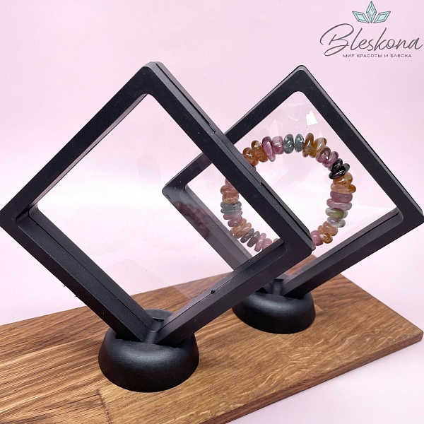 Прозрачный дисплей для украшений черный 11 см