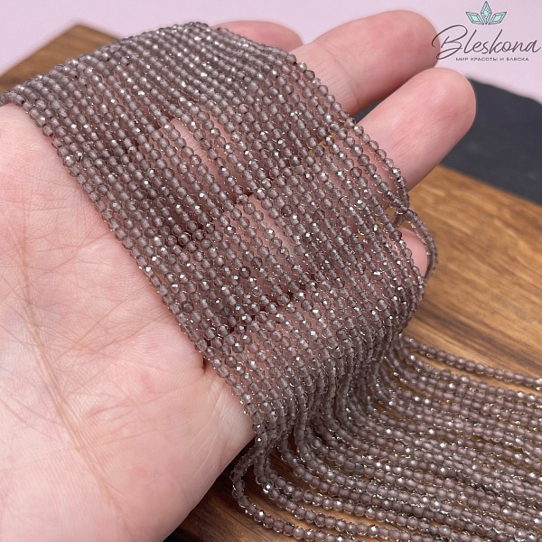 Раухтопаз алмазная огранка 2 мм