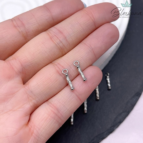 12 мм Цвет серебро, Буквы веточки I 