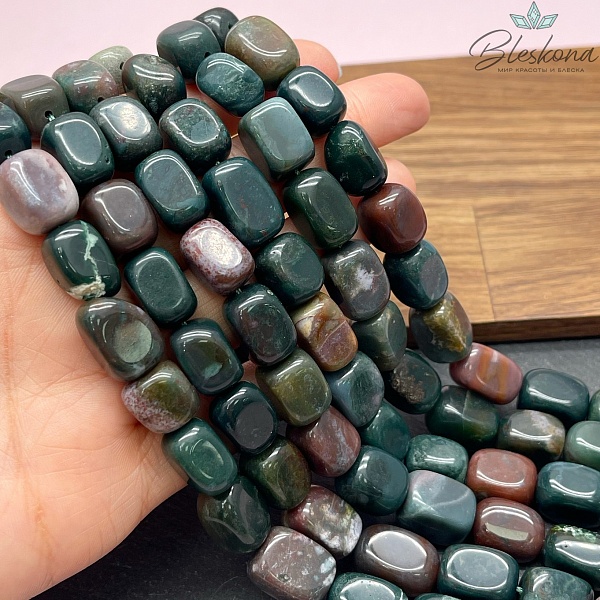 Агат индийский прямоугольник фриформ (12-17)*10 мм