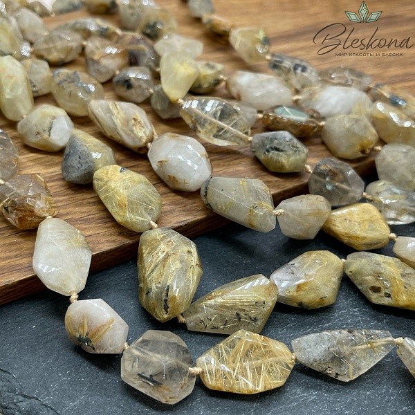 Кварц Рутиловый фриформ огранка 14-16 мм