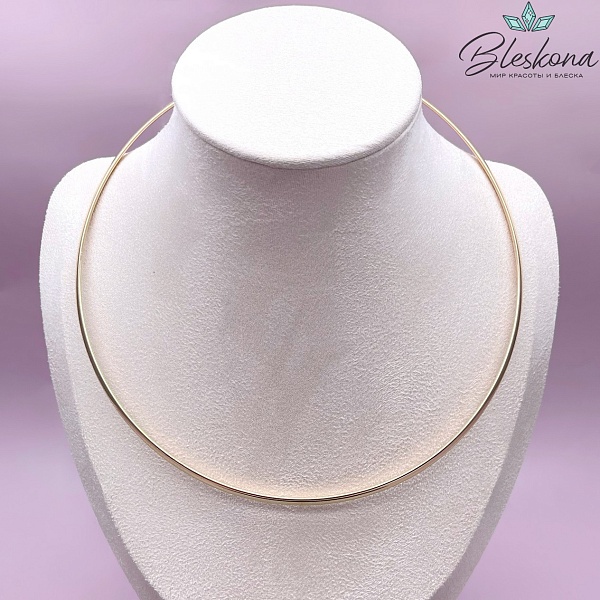 13,5cм, Цвет золото, Основа для колье Люкс