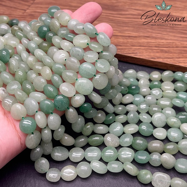 Авантюрин зеленый галтовка 8-10 мм