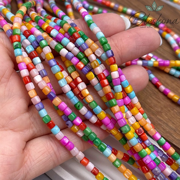 4*3 мм Перламутр микс бочата