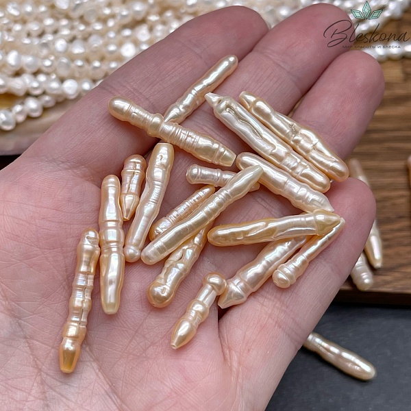 Жемчуг Бива персиковый штучно 22-26 мм