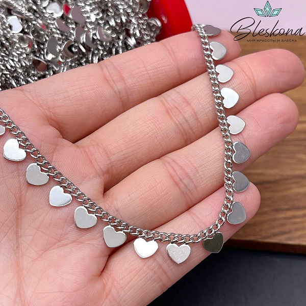 Цепь №14 цвет серебро 2,7*3,5 мм