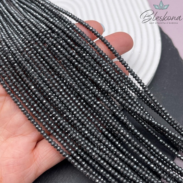 3*2мм Гематин имитация, рондель огранка