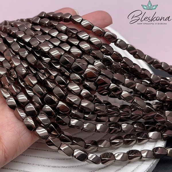 8*5,5 мм, Гематин крученный, цвет коричневый №1 (шоколадный)