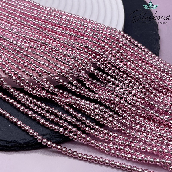 3 мм Гематин имитация, цвет розовый