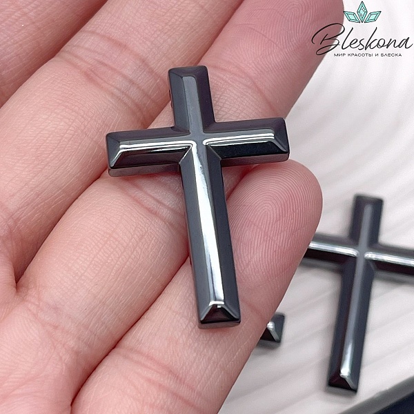 Подвеска крест Гематин 35,5*23,5 мм