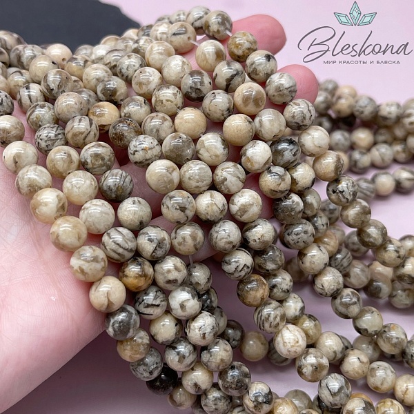 Зебровый полевой шпат 8 мм