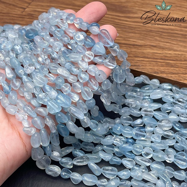 Аквамарин галтовка 7-11 мм