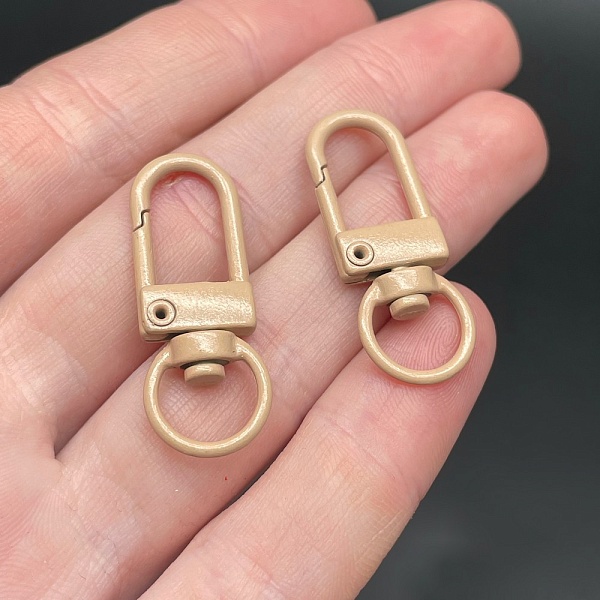 12*33,5мм , Замок крупный светло-коричневая эмаль 