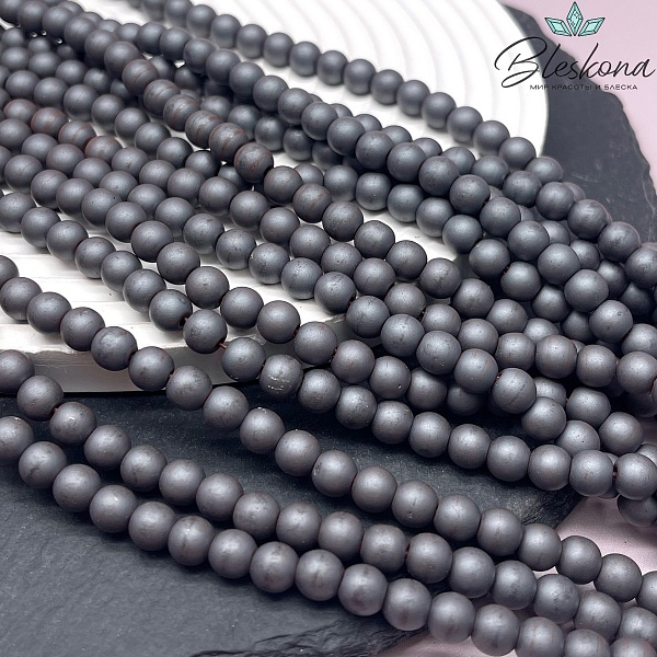 6 мм Гематин имитация, цвет Графит