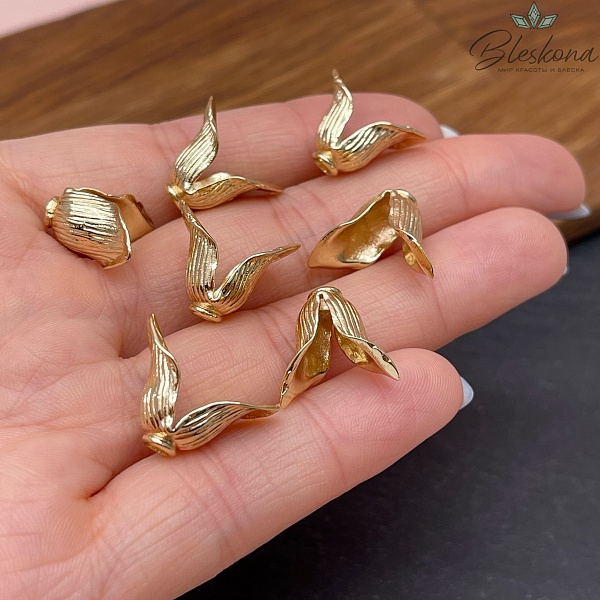 14*8 мм Цвет золото, Концевик полосы 