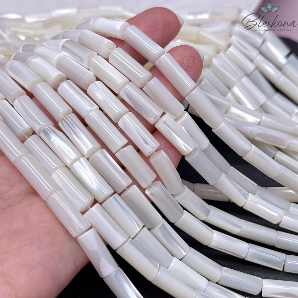 Перламутр белый трубочки 14*6 мм