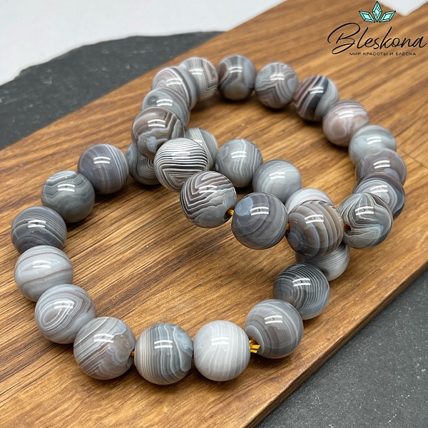 Агат Ботсвана сет №1 14 мм